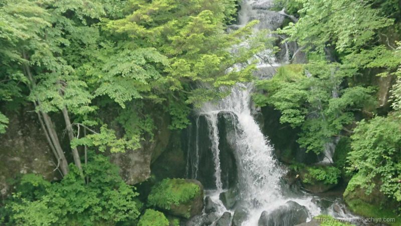 龍図の滝　茶屋売店からの眺め